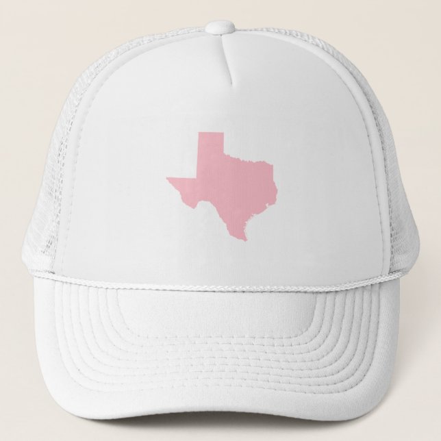 Pink Texas Truckerkappe (Vorderseite)