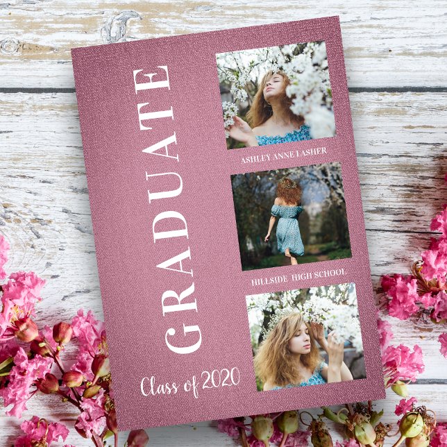 Pink Textile Abschluss Drei Fotos Sitzung (Von Creator hochgeladen)