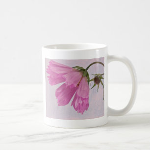 Pink Textured Cosmo Blume Kaffeetasse