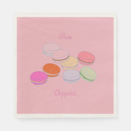 Pink Theme Paris Französisch Macaron Bon Appetit Serviette