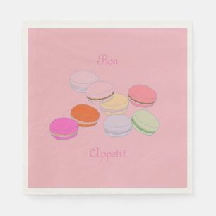 Pink Theme Paris Französisch Macaron Bon Appetit Serviette