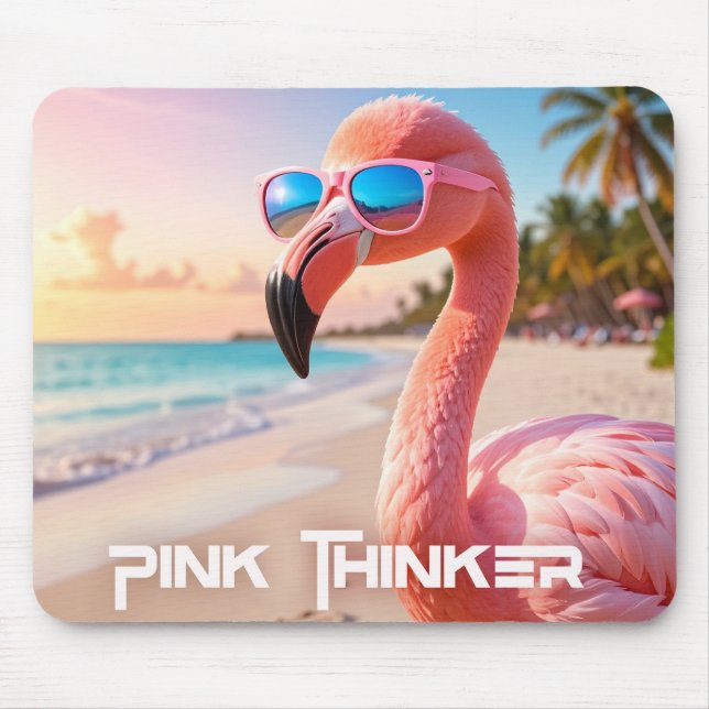 PINK THINKER Flamingo Pink Mousepad (Vorne)