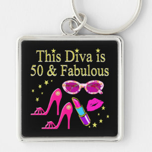 PINK This DIVA is 50 & FABULOUS DESIGN Schlüsselanhänger