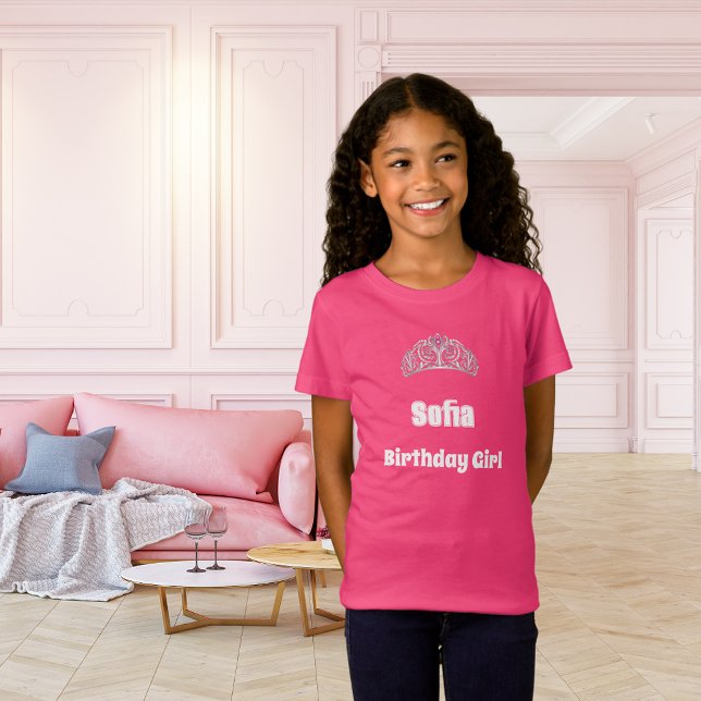 Pink tiara name Geburtshaus T-Shirt (Von Creator hochgeladen)