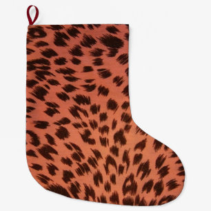 PINK TIERDRUCK GROßER WEIHNACHTSSTRUMPF