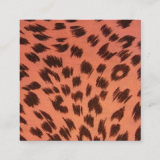 PINK TIERDRUCK QUADRATISCHE VISITENKARTE (Vorderseite)