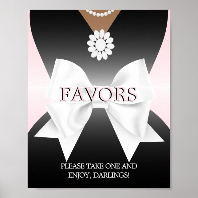 Pink Tiffany Baby Shower Favoriten Schildkröte Poster (Vorne)