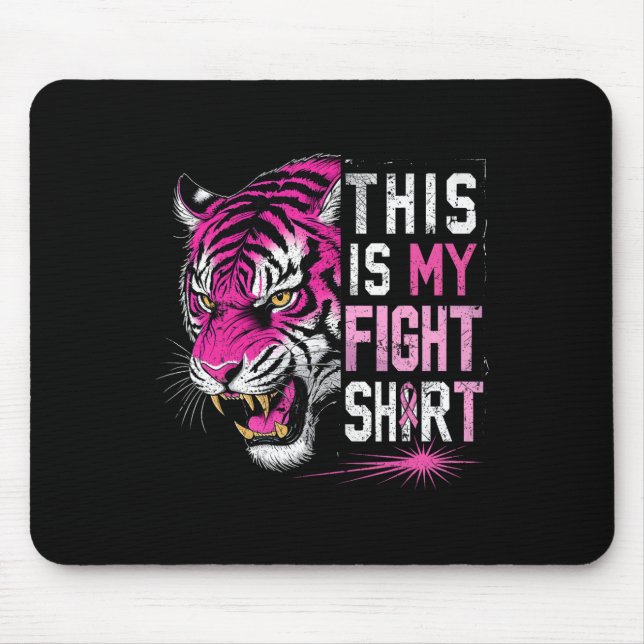 Pink Tiger Kampf Brustkrebs Bewusstsein Design Mousepad (Vorne)