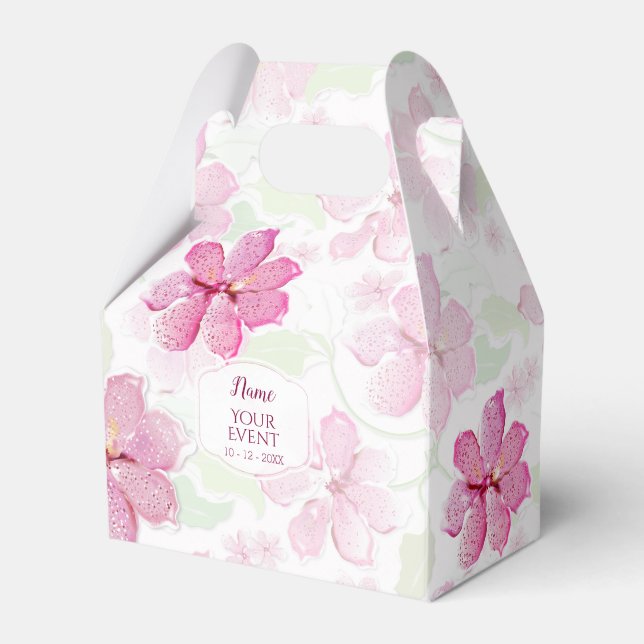 Pink Tiger Lily Clematis Personalisiert Geschenkschachtel (Vorderseite)