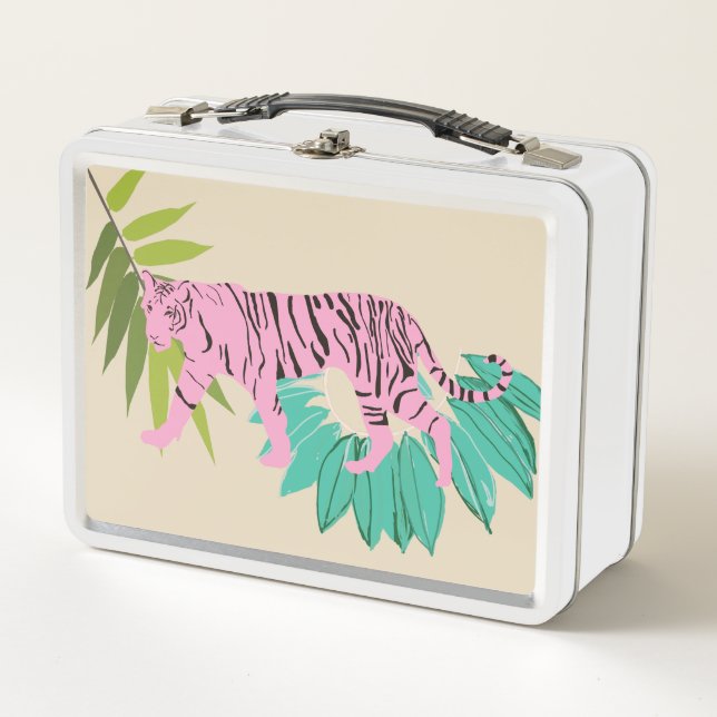 Pink Tiger Metall Brotdose (Vorderseite)
