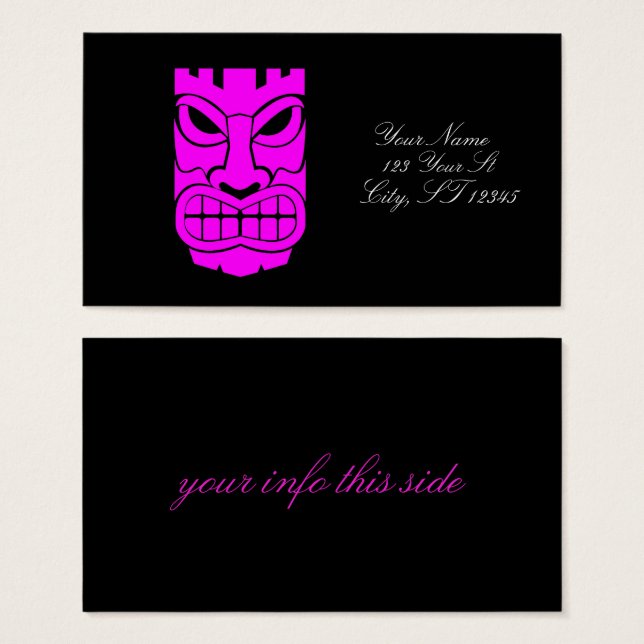 Pink Tiki Skulptur Thunder_Cove (Vorne & Hinten)