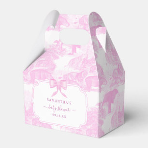 Pink Toile Jungle Animes Safari Chinoiserie Geschenkschachtel