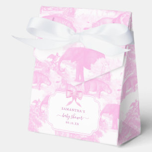 Pink Toile Jungle Animes Safari Chinoiserie Geschenkschachtel