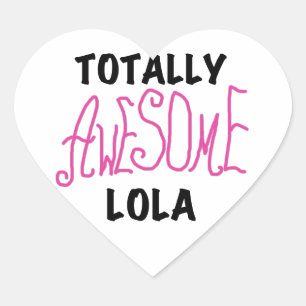 Pink Total Phantastisch Lola T - Shirt und Geschen Herz-Aufkleber