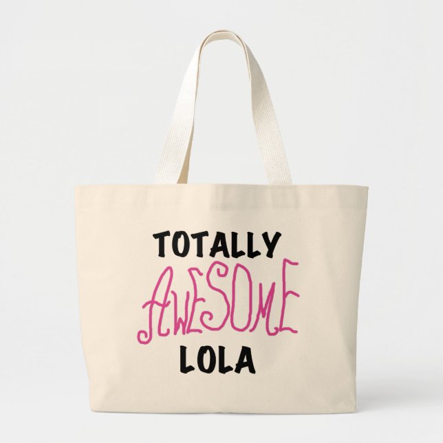 Pink Total Phantastisch Lola T - Shirt und Geschen Jumbo Stoffbeutel (Vorne)