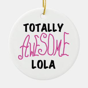Pink Total Phantastisch Lola T - Shirt und Geschen Keramik Ornament