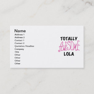 Pink Total Phantastisch Lola T - Shirt und Geschen Visitenkarte