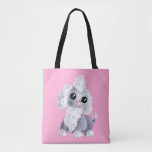 Pink Tote Beutel mit Niedlichem Hund für Haustiere Tasche