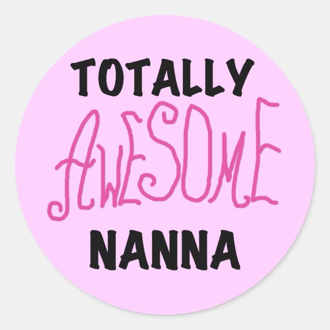 Pink TotPhantastisch Nanna T - Shirt und Geschenke Runder Aufkleber (Vorderseite)