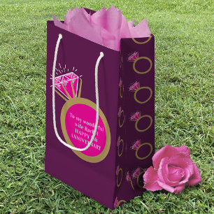 Pink Tourmala Jubiläum 5 Jahre Geschenktasche Kleine Geschenktüte