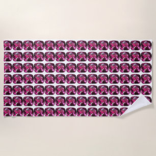 Pink Tourmaline Gemstone Pattern Strandtuch