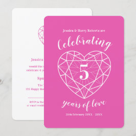 Pink Tourmaline Jahrestag 5 Jahre lädt ein Einladung