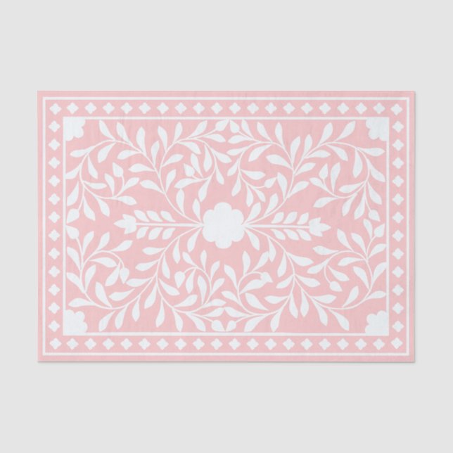 Pink Traditional Bone Inlay Decoupage Paper Seidenpapier (Vorderseite)