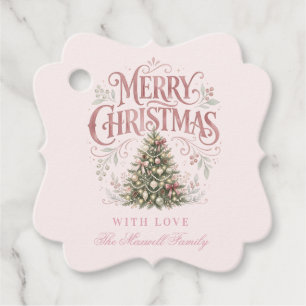 Pink traditioneller Weihnachtsbaum   Pinkmas Geschenkanhänger