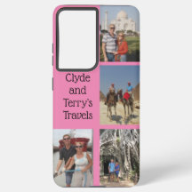 Pink Travel Erinnerungen Samsung S21 Ultra Case