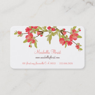 Pink Tree Blossom Business Cards Visitenkarte