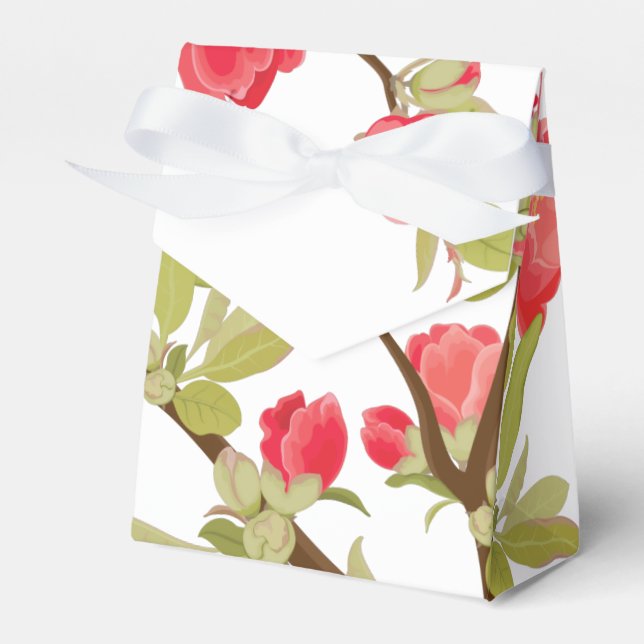 Pink Tree Blossoms Gefälligkeitsbox Geschenkschachtel (Vorderseite)