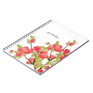 Pink Tree Blossoms Notebook Notizblock