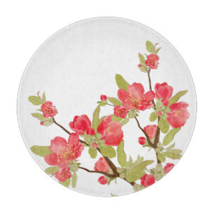 Pink Tree Blüten Glass Cutting Board Schneidebrett