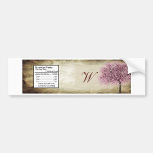 Pink Tree Hochzeitwasser-Flaschenetikett Autoaufkleber