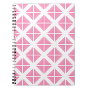 Pink Trendy Triangle Pattern Notizblock