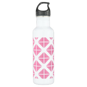 Pink Trendy Triangle Pattern Trinkflasche