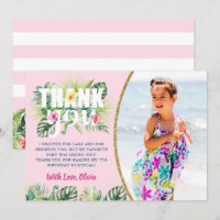Pink Tropical Floral Girls Beach Party Foto