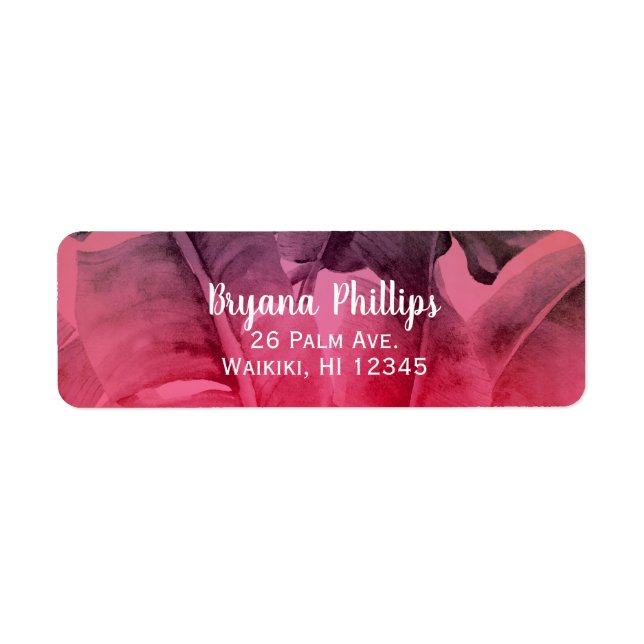 Pink Tropical Summer Palm Blätter Luau Party (Vorne)