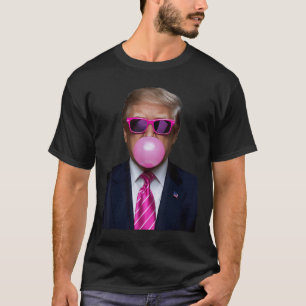 Pink Trump Bubble Gum Gift 2024 Abstimmung Präside T-Shirt