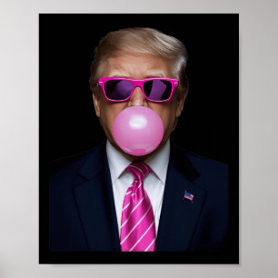 Pink Trump Bubble Gum Shirt 2024 Abstimmung Präsid Poster