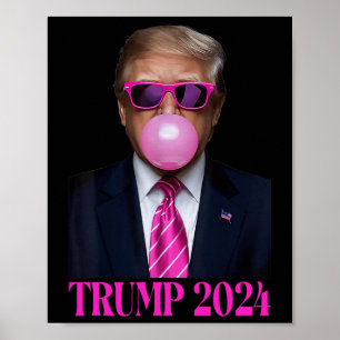 Pink Trumpbubble Gum 2024 Abstimmung Präsident Fun Poster