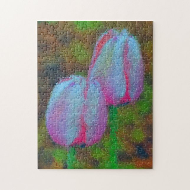 Pink Tulip Blume Impressionist Malerei (Vertikal)