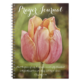 Pink Tulip Blume Prayer Journal Notizblock
