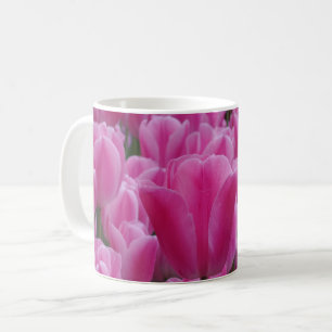 Pink Tulip Blume Weißer Kaffee Tasse
