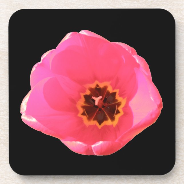 Pink Tulip Cork Untersetzer (Vorderseite)