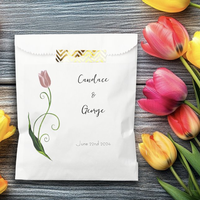 Pink Tulip Floral Geschenktütchen (Von Creator hochgeladen)