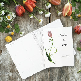 Pink Tulip Floral Planer