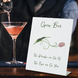 Pink Tulip Floral Sockelschild