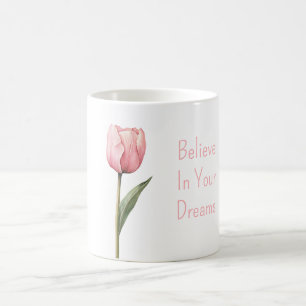 Pink Tulip Flower Glauben Kaffeetasse