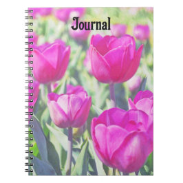 Pink Tulip Garden Art Journal Carnet